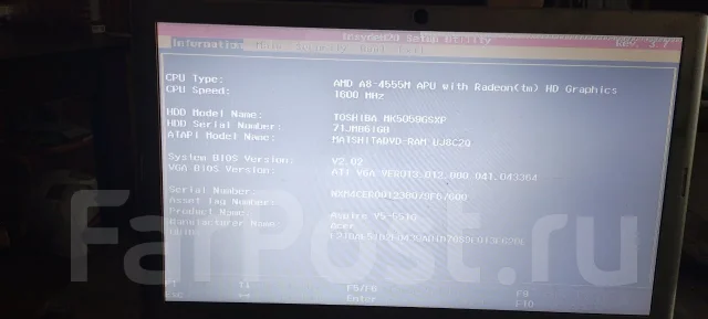 Acer Aspire V5-551. 15.6", 1,6����, ��� 4 ��, ���� 500���, WiFi: 1, Bluetooth: 1, ����������� �� 1��. ����