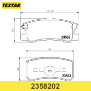 ������� ��������� �������� ��� Mitsubishi Outlander II CW_W 2.4 4WD CW5W 09.2007 - 11.2012 Mitsubishi ASX GA_W_ 1.8 02.2010 - Textar 2358202 2358202 �...