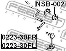 ���� ������������� ��������� �����! SsangYong Rexton/Kyron 05-12, Nissan X-Trail T30 00-06 Febest 022330FL 022330FL ����