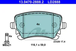 Ceramic Brake PADS 13047028882 ATE 13047028882 ����