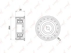 ����� �������� ����� ��� OPEL Astra F/G 1.4-1.8 91-04 / Corsa B 1.4-1.8 93-00 / Vectra B 1.6-1.8 95-00 / Zafira A 1.6-1.8 99-05 Lynxauto PB3022 PB3022...