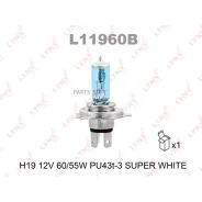 ����� H19 12V 60/55W PU43t-3 Super White Lynxauto L11960B L11960B ����