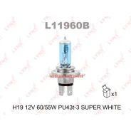 ����� H19 12V 60/55W PU43t-3 Super White Lynxauto L11960B L11960B ����