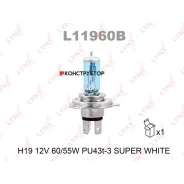 ����� H19 12V 60/55W PU43t-3 Super White Lynxauto L11960B L11960B ����
