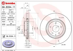 ���� ��������� �������� Brembo 09. E034.11 Mazda 09.E034.11 ����