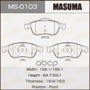 ������� ��������� Renault Duster 11-, Arkana 19-, Fluence 10-, Megane III 08- �������� Masuma 47589 Masuma ���. MS0103 MS0103 ����