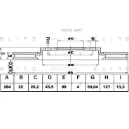 ���� ��������� FIAT Doblo/Bravo/Croma/Stilo 95- �����. ����. Blitz BS0364 BS0364 ����