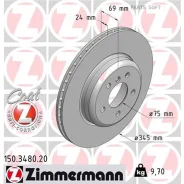 ���� ��������� ! ����. 345x24/69-5x120 BMW F10/F11/F07/F12/F06/F02 09-18 Zimmermann 150348020 150348020 ����