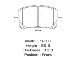 ������� ��������� �������� Toyota Avensis T250 2006-2008, Avensis T250 2003-2006 Masuma MS1470 MS1470 ����