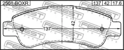 ������� ��������� ������ �������� �������� Citroen/ FIAT/ Peugeot �� ��� �/� ���������� ������ [178Febest2501BOXR] 2501BOXR ����