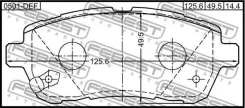 ������� ��������� �������� �������� FORD Fiesta (2008)/ Mazda 2 (DE) (2007) [178Febest0501DEF] 0501DEF ����