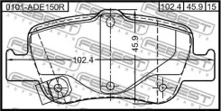 ������� ��������� ������ �������� �������� Toyota Auris (2006) [178Febest0101ADE150R] 0101ADE150R ����