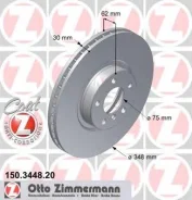 ���� ��������� ! �����. 348x30/62-5x120 BMW X5 (E70) 3.0/4.8/X6 (E71) 3.0d 07 [178Zimmermann150344820] 150344820 ����