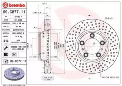 ���� ��������� ��������! ��������������� Porsche 911 Carrera/Turbo 3.6-4.3 00 09. C877.11 [178Brembo09C87711] 09C87711 ����