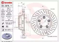 ���� ��������� ������! � ��������� Porsche 911/911 Carrera 3.6-4.3 03 09. C878.11 [178Brembo09C87811] 09C87811 ����