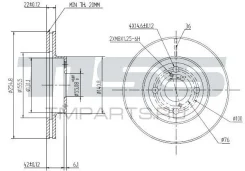 ���� ��������� �������� DF2658 (255,5x22) 4 ��� JD JBD0033 JBD0033 ����