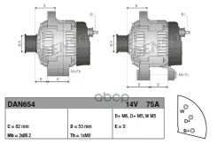 ���������, 14� 75� Fastrac (737) 1135 Denso ���. DAN654 DAN654 ����