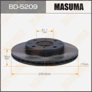 ���� ��������� Masuma, ��������, ������/�����, ��� Honda Fit / N-Box / N-WGN, 1 ��, ���. BD-5209 BD5209 ����