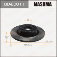 ���� ��������� Masuma, ������, ������/�����, ��� Audi A3, 1 ��, ���. BD-E0011 ��������� �� �������� 2 �� BDE0011 ����