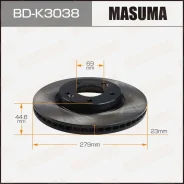 ���� ��������� Masuma, ��������, ������/�����, ��� KIA Ceed, 1 ��, ���. BD-K3038 ��������� �� �������� 2 �� BDK3038 ����