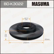 ���� ��������� Masuma, ��������, ������/�����, ��� KIA Rio, Hyundai Solaris, 1 ��, ���. BD-K3022 BDK3022 ����