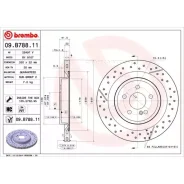 ���� ��������� Mercedes CLA/SLK/GLA AMG 12- ������ ����. D=330 ��. Brembo 09. B788.11 Brembo 09B78811 09B78811 ����
