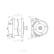 ��������� 24V 140Amp Tesla Technics TT11107 Mercedes-BENZ LK/LN2 1117 AK Dump Truck Diesel OM 357.902, OM 357.906, OM 357.907 6L 125kW 170HP 1984-04...