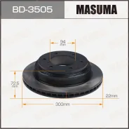 ���� ��������� Masuma, ������, ������/�����, ��� Mitsubishi Pajero, 1 ��, ���. BD-3505 BD3505 ����