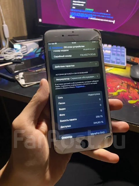 Apple iPhone 8 Plus. �/�, 256 ��, �����, ������, 3G, 4G LTE, ����������, NFC, eSIM, ������� �������, ������������ ������� ����