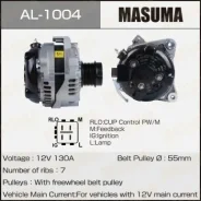 ��������� Masuma, Toyota / 2AZFE (14V/100A) AL-1004 AL1004 ����
