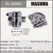 ��������� Masuma, Mitsubishi / 4B10, 4B11, 4B12 (12V/120A) AL-3000 AL3000 ����