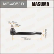 ���������� ������� ���� Masuma Nissan NOTE, Tiida, AD / E11, C11, Y12 03- RH ME-4951R, ������ ME4951R ����