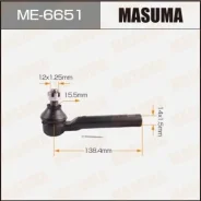 ���������� ������� ���� Masuma Subaru Forester, XV / SF#, SG#, SH#, SJ#, SK#, GP#, GT# 95- ME-6651 ME6651 ����