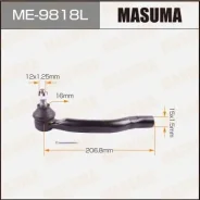 ���������� ������� ���� Masuma Toyota Camry Hybrid / AVV50, ACV51 11- LH ME-9818L, ����� ME9818L ����