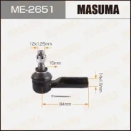 ���������� ������� ���� Masuma Toyota Corolla Fielder, AXIO / NZE124, ZZE124G, NZE144 02-12 ME-2651 ME2651 ����