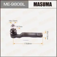 ���������� ������� ���� Masuma Toyota LAND Cruiser / UZJ200 12-22 LH ME-9808L, ����� ME9808L ����
