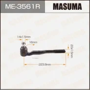 ���������� ������� ���� Masuma Toyota LAND Cruiser Prado, Hilux SURF / #95W, #185W 95-02 RH ME-3561R, ������ ME3561R ����