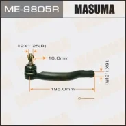 ���������� ������� ���� Masuma Toyota RAV4, Harrier / ACA3#, U65W 05- RH ME-9805R, ������ ME9805R ����