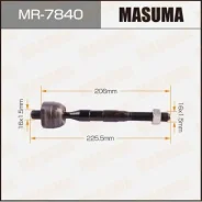 ������� ���� Masuma Mitsubishi Pajero / V65W, V63W, V68W, V73W, V75W, V78W 99-07 MR-7840 MR7840 ����