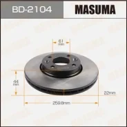 ���� ��������� Masuma, front Nissan Micra, NOTE / K12E, E11E 02- [��.2] BD-2104, �������� BD2104 ����