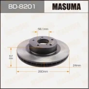 ���� ��������� Masuma, front Subaru Impreza 92-07 [��.2] BD-8201, �������� BD8201 ����