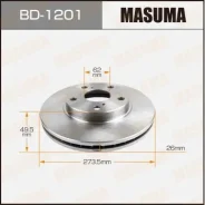 ���� ��������� Masuma, front Toyota Auris, Corolla/ ADE150, ZZE150 [��.2] BD-1201, �������� BD1201 ����