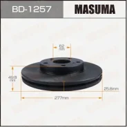 ���� ��������� Masuma, front Toyota Auris ZRE185L, NRE185L 12-18 [��.2] BD-1257, �������� BD1257 ����