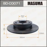 ���� ��������� Masuma, rear Honda Accord / CL7, CL9 [��.2] Masuma ������� BD-C0071 | �������� �� ��, ������, 5 ����� | �������� �� 12 ��� | ������ � �...