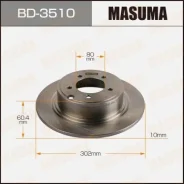 ���� ��������� Masuma, rear Mitsubishi ASX, Outlander / GA3W, CW5W [��.2] BD-3510, ������ BD3510 ����