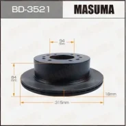 ���� ��������� Masuma, rear Mitsubishi Pajero Sport / KH4W. RUS, KH6W. EUR BD-3521, ������ BD3521 ����