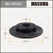 ���� ��������� Masuma, rear Mazda 3 BM#, BP# 14-20 [��.2] BD-4522, ������ BD4522 ����
