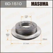 ���� ��������� Masuma, rear Toyota LAND Cruiser / KDJ90L BD-1510, ������ BD1510 ����