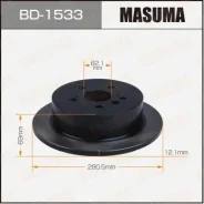���� ��������� Masuma, rear Toyota Alphard, Estima / ANH15W, MCR30W [��.2] BD-1533, ������ BD1533 ����