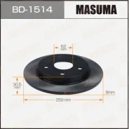 ���� ��������� Masuma, rear Toyota Corolla, Auris / NRE150L, ZZE150L [��.2] BD-1514, ������ BD1514 ����